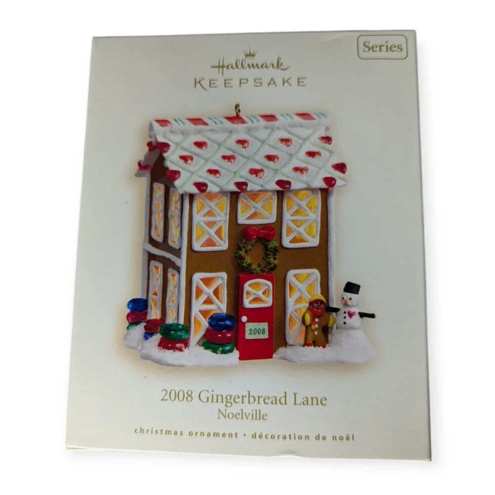 Hallmark Keepsake Ornament 2008 Gingerbread Lane Noelville NIB 3rd in the Series